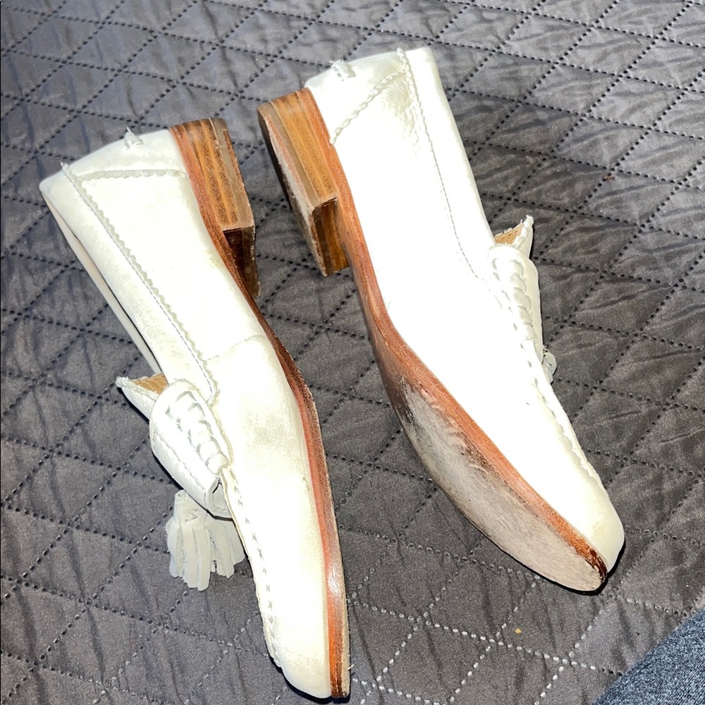 Coach Women's Cream Tassel Loafers - Picture 8 of 10